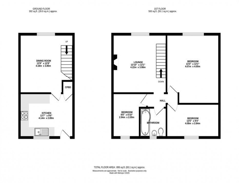 Floorplan for Terrace Road, Chapel-En-Le-Frith, High Peak