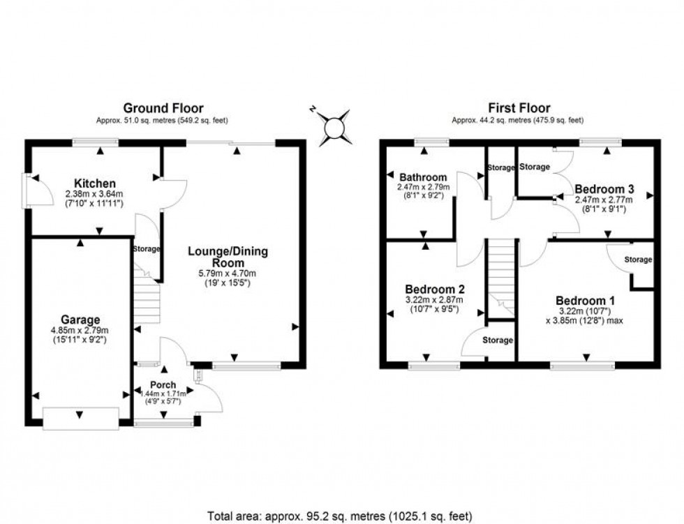 Floorplan for Arran Drive, Frodsham