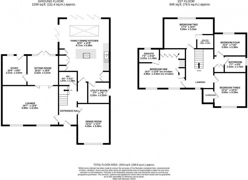 Floorplan for Refurbished Tarvin house with 0.44 acre plot