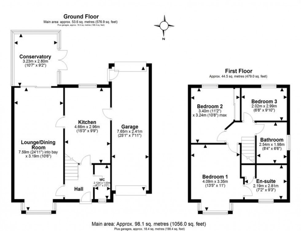Floorplan for Woolley Close, Frodsham