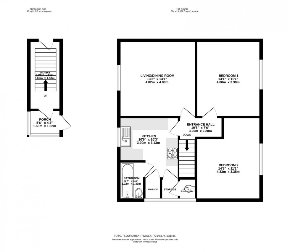 Floorplan for Glynn Gardens, West Didsbury