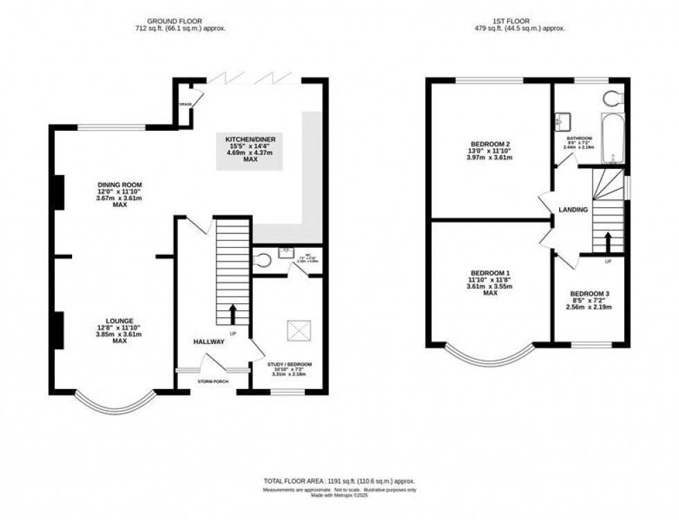 Floorplan for Stanley Road, Heaton Moor