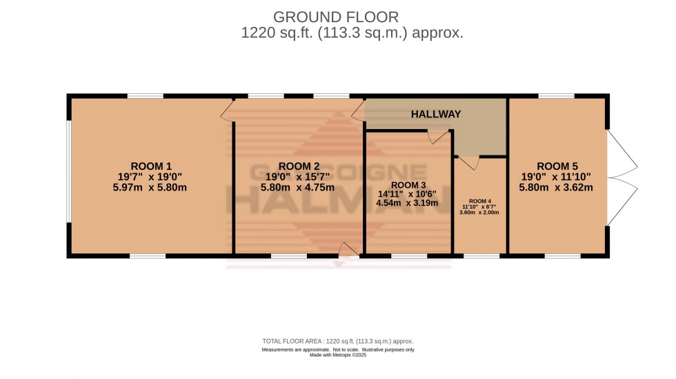 Floorplan for Long Lane, Charlesworth, Glossop