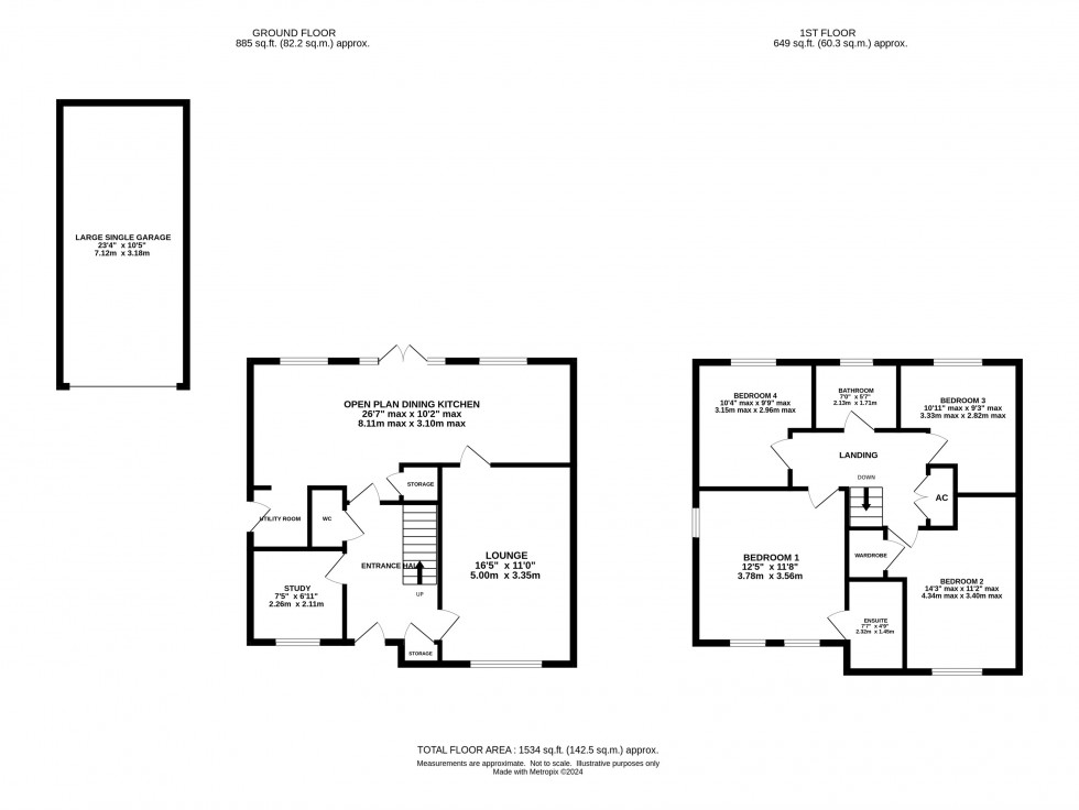 Floorplan for Parkstone Drive, Appleton, Warrington