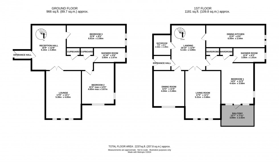Floorplan for Kingsbury House, St. Hilarys Park, Alderley Edge