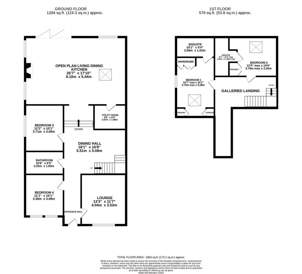 Floorplan for Coppice Road, Poynton