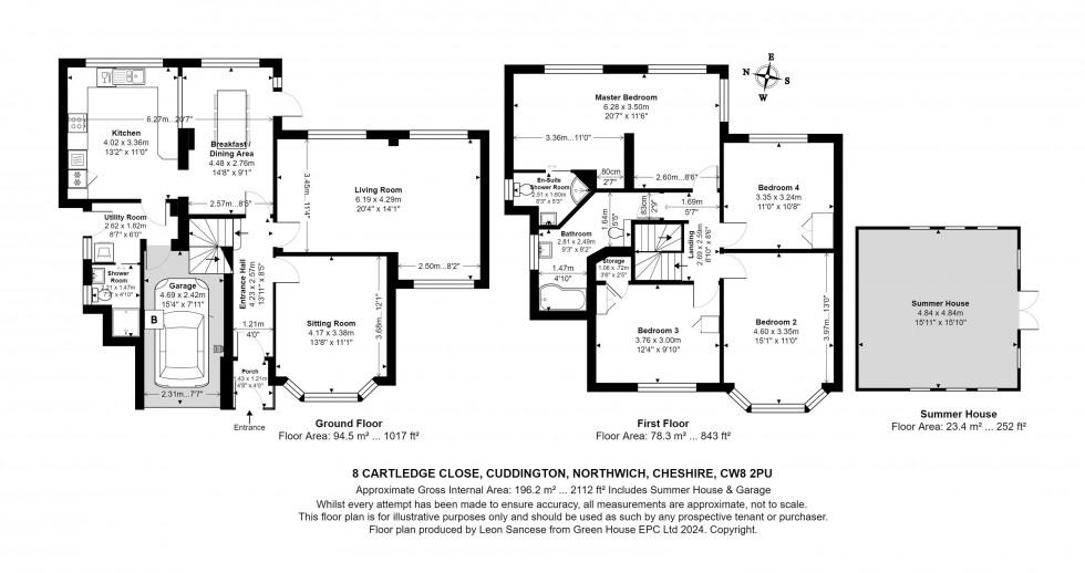 Floorplan for Cartledge Close, Cuddington, Northwich