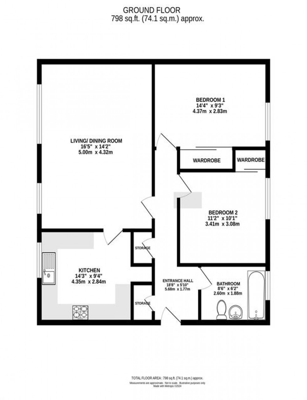 Floorplan for Hannah Lodge, Avoncourt Drive, West Didsbury