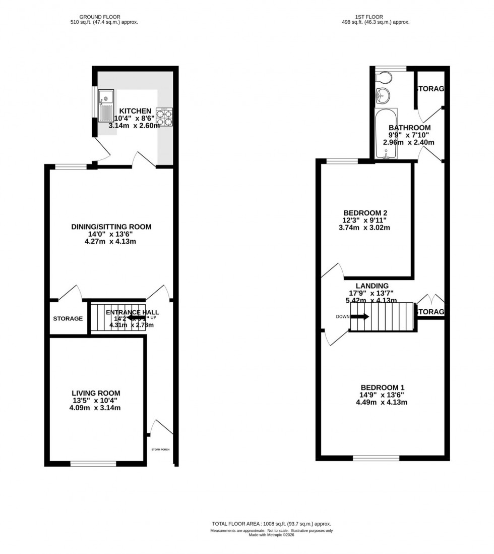 Floorplan for Hill Street, Withington, M20