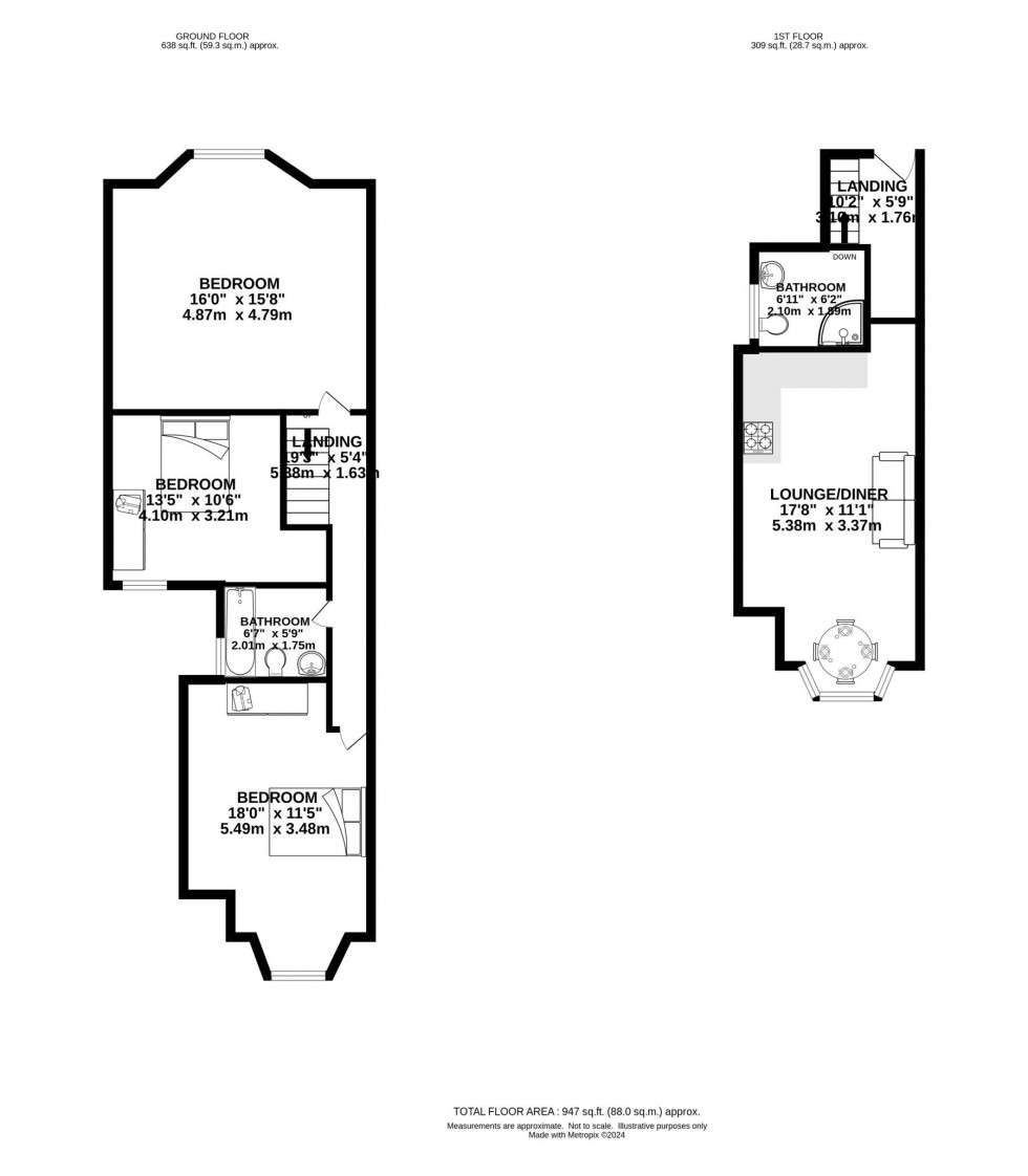 Floorplan for Central Road, Manchester
