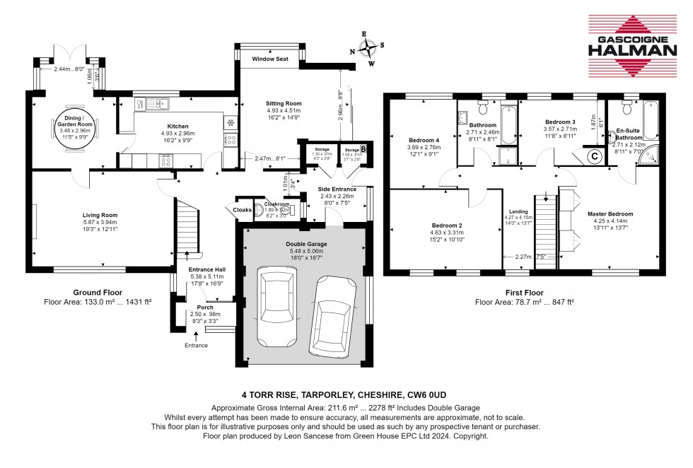 Floorplan for Torr Rise, Tarporley