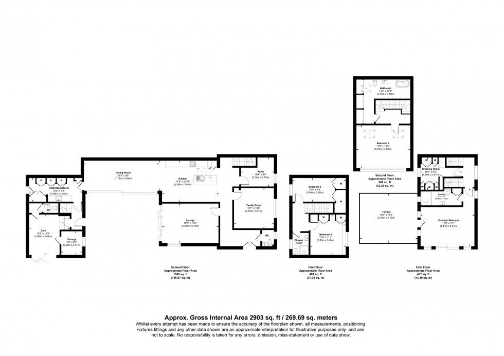 Floorplan for Cherry Lane Barns, Cherry Lane, Lymm
