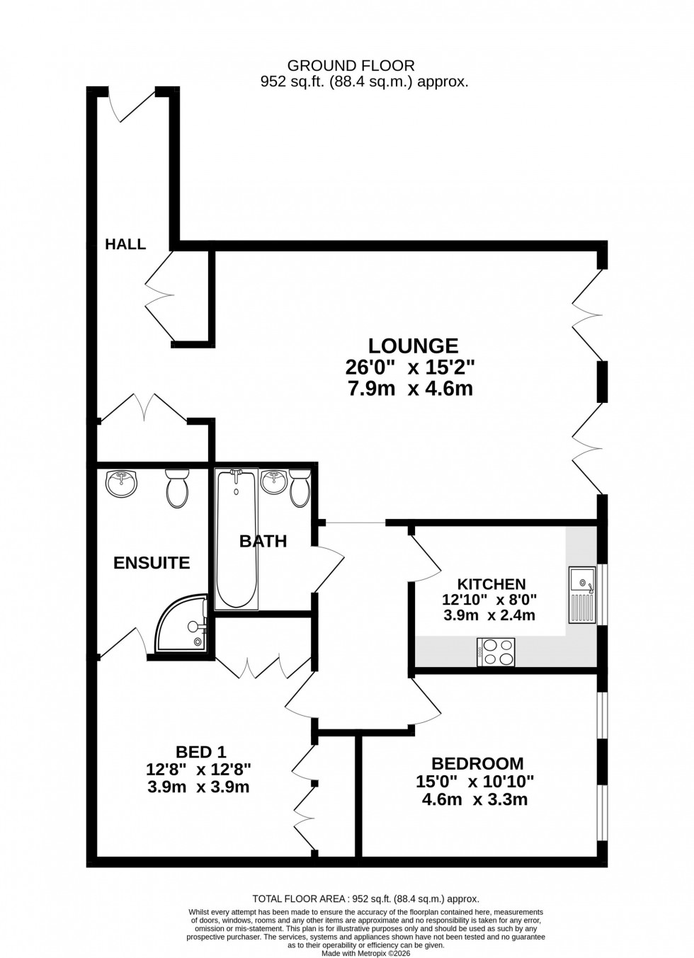 Floorplan for Grove Lane, Hale, WA15