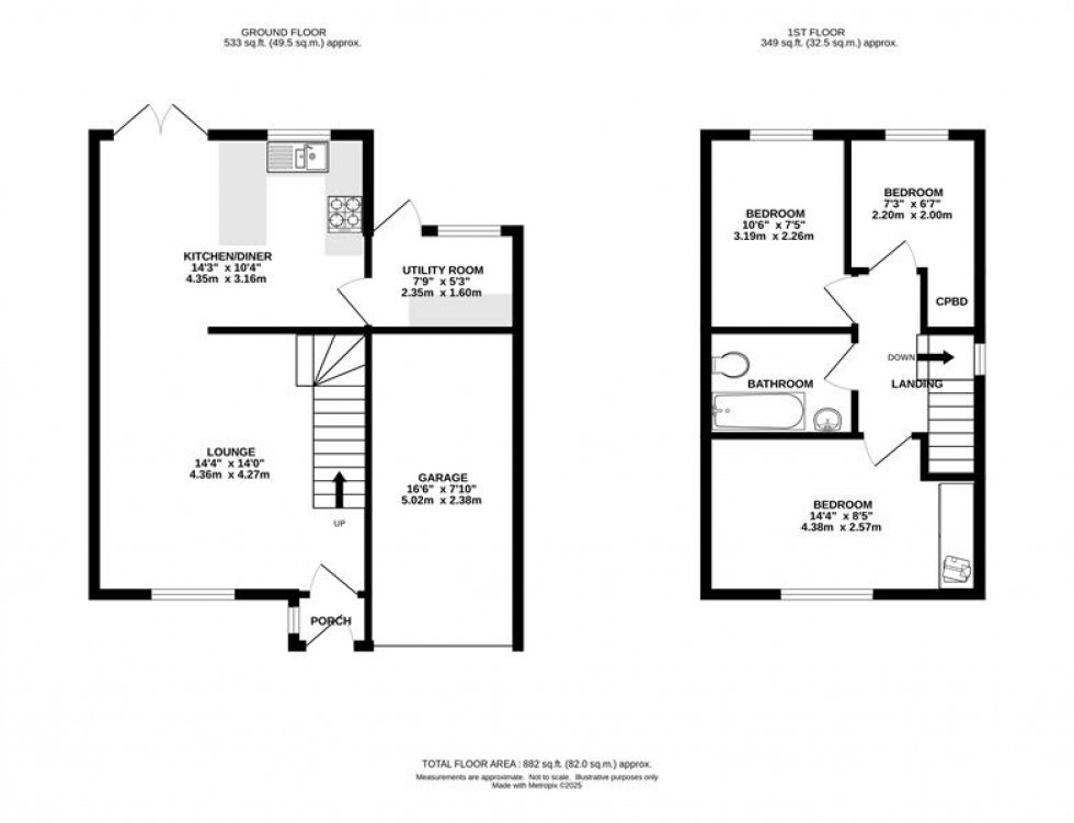 Floorplan for Danesway, Chapel-En-Le-Frith, High Peak