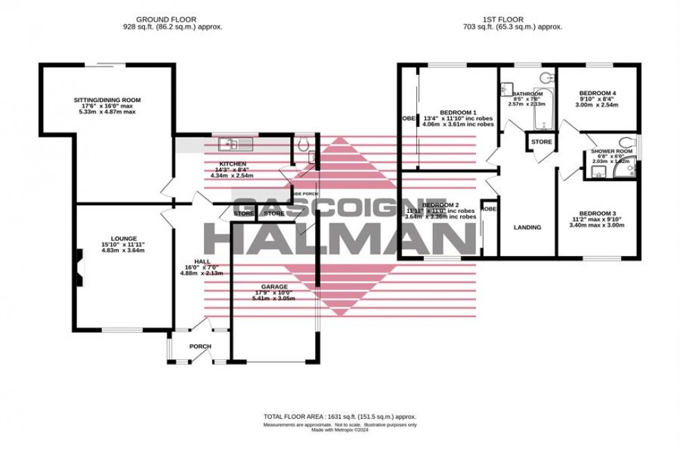 Floorplan for Lostock Avenue, Hazel Grove, Stockport