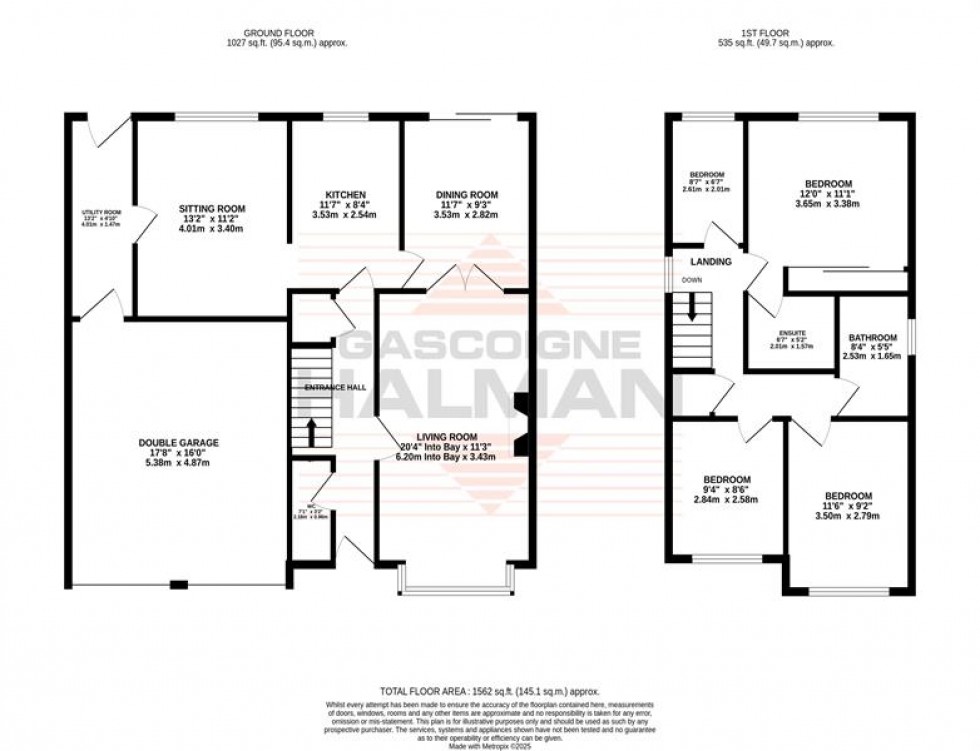 Floorplan for Radley Close, Sale