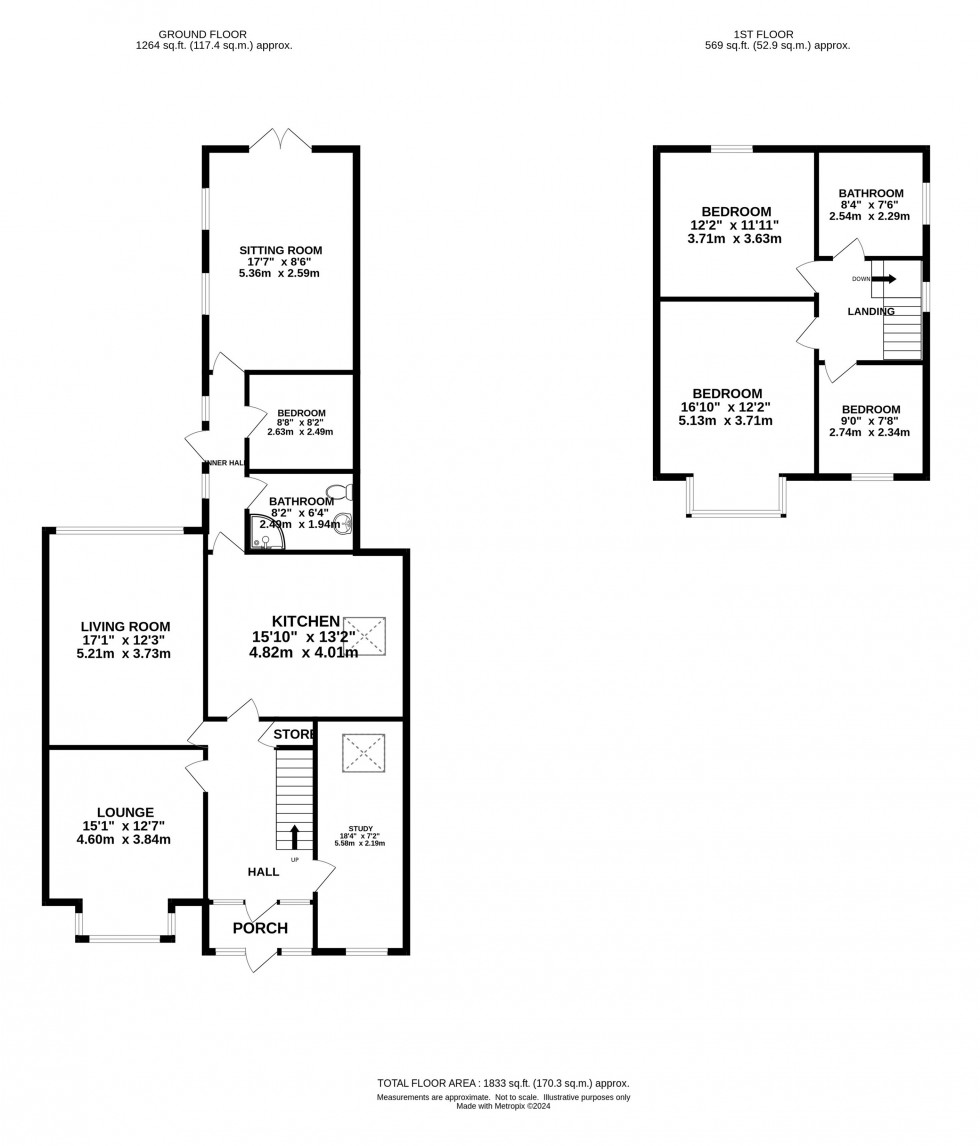 Floorplan for Isherwood Drive, Marple, Stockport