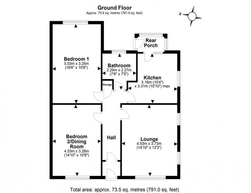 Floorplan for Withy Close, Frodsham
