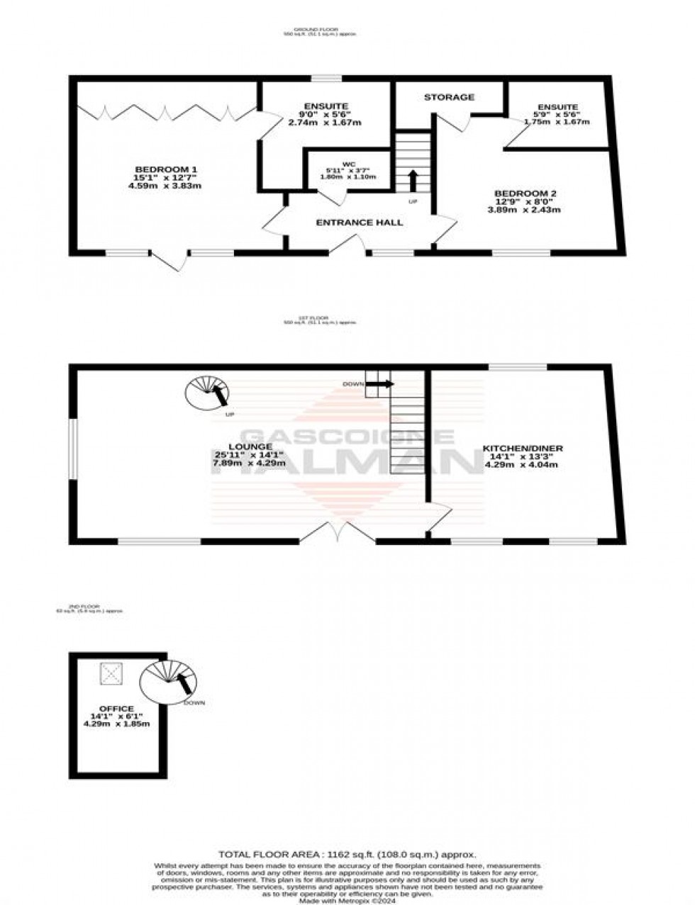 Floorplan for Church Lane, Sale
