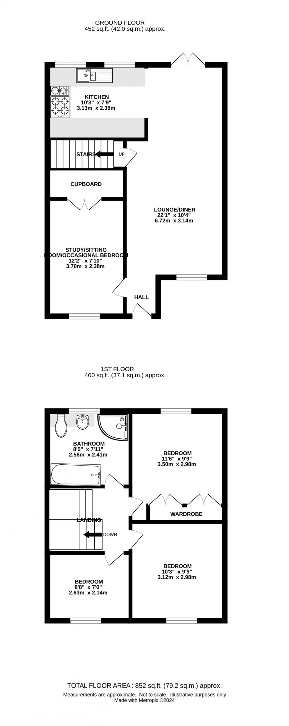 Floorplan for Dunoon Close, Holmes Chapel