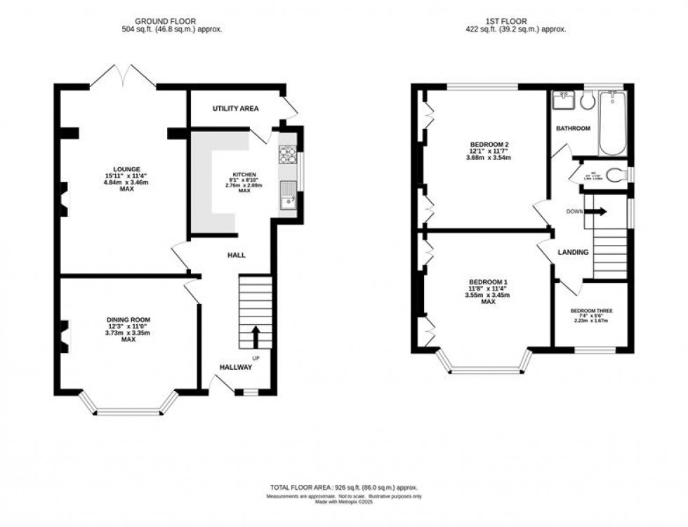 Floorplan for Cambridge Road, Heaton Chapel