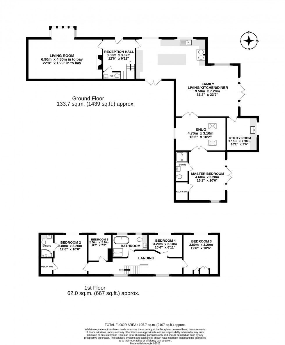 Floorplan for House of character and quality in just under half an acre in Bunbury Heath