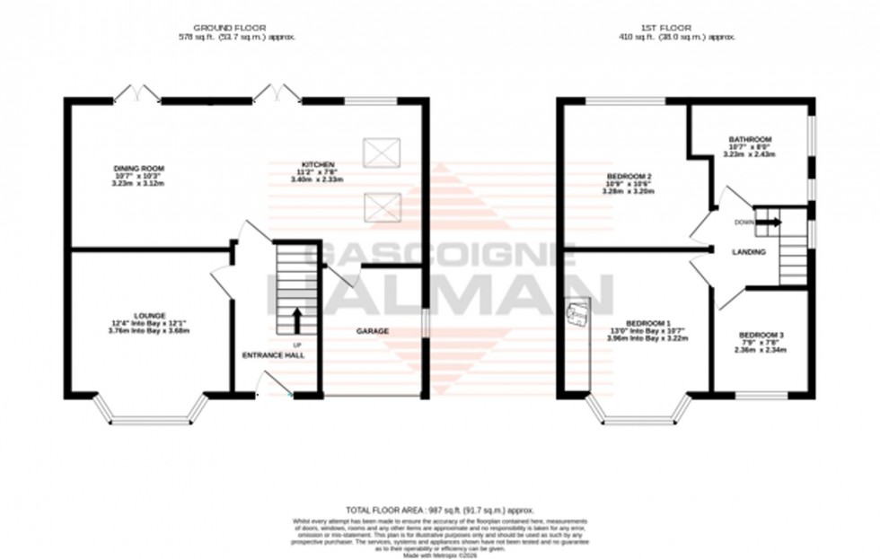 Floorplan for Glebelands Road, Sale, M33