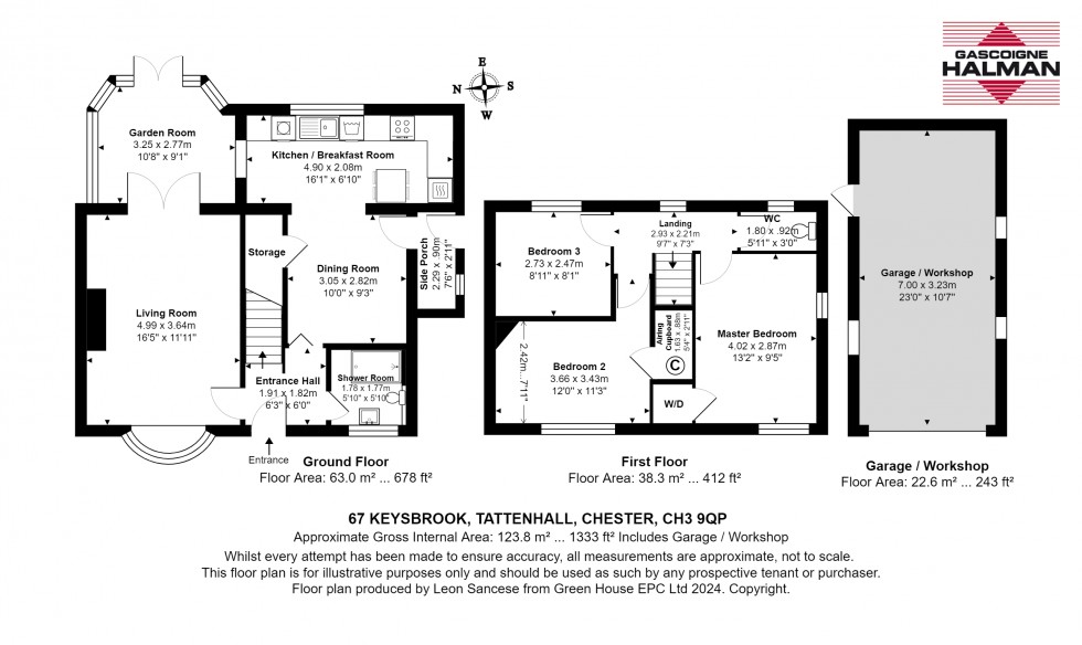Floorplan for Keysbrook, Tattenhall, Chester
