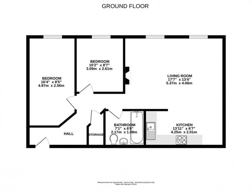 Floorplan for Bridgeholme Mill, Charley Lane, Chinley, High Peak