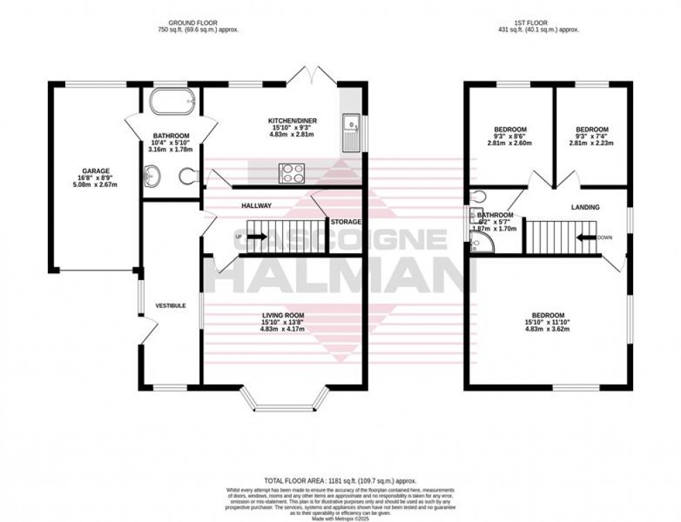 Floorplan for Silverdale Road, Gatley, Stockport