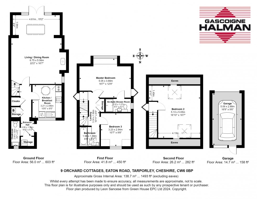 Floorplan for Orchard Cottages, Eaton Road, Tarporley