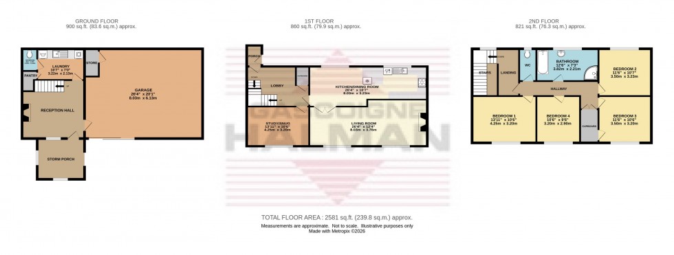 Floorplan for Chunal, Glossop
