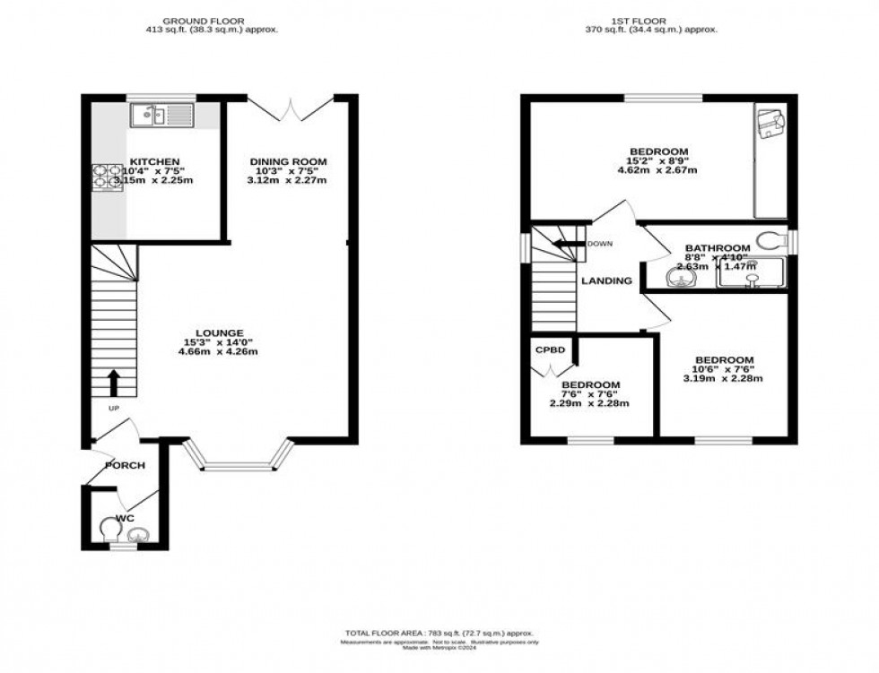 Floorplan for Danesway, Chapel-En-Le-Frith, High Peak