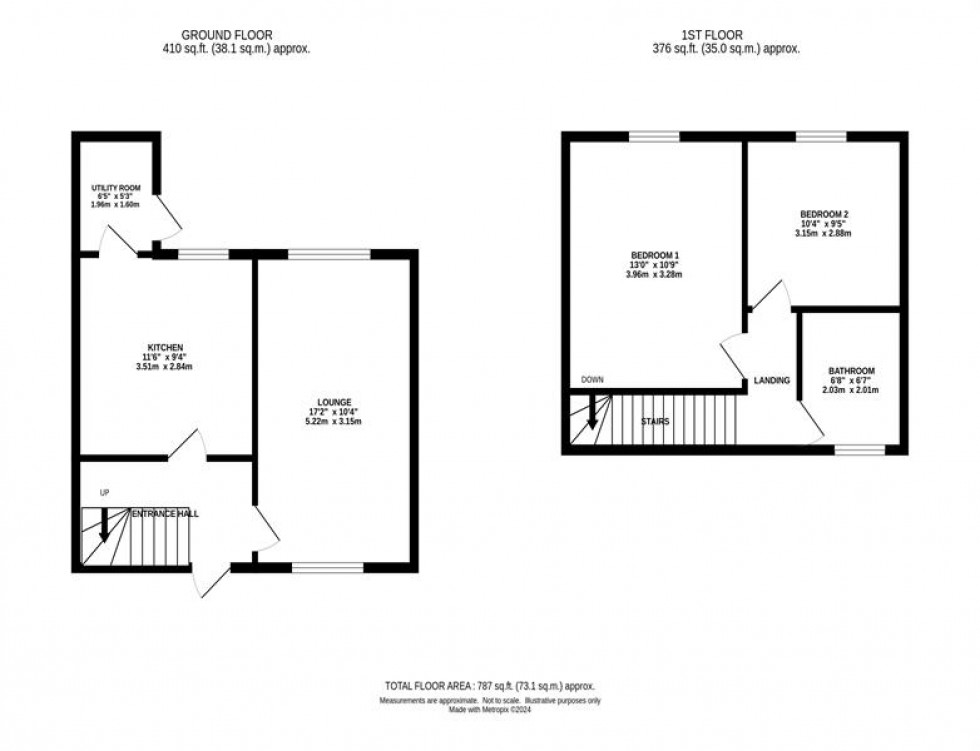 Floorplan for Conway Crescent, Macclesfield