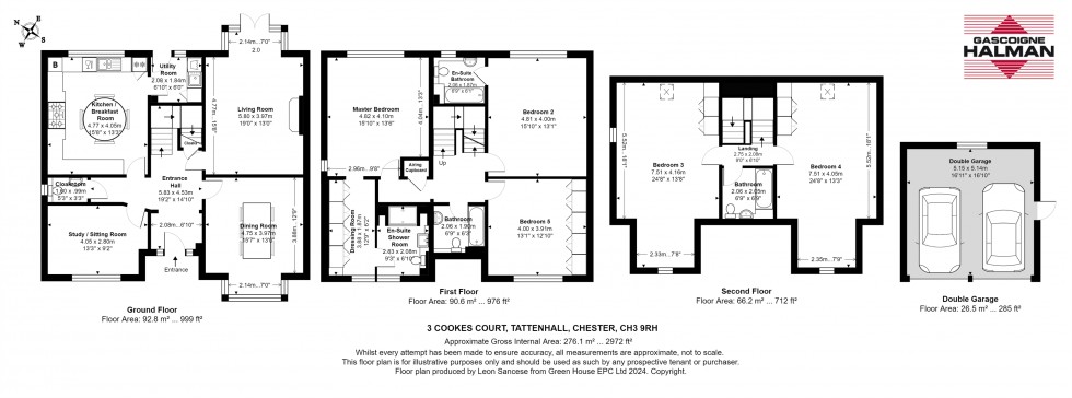 Floorplan for Cookes Court, Tattenhall, Chester