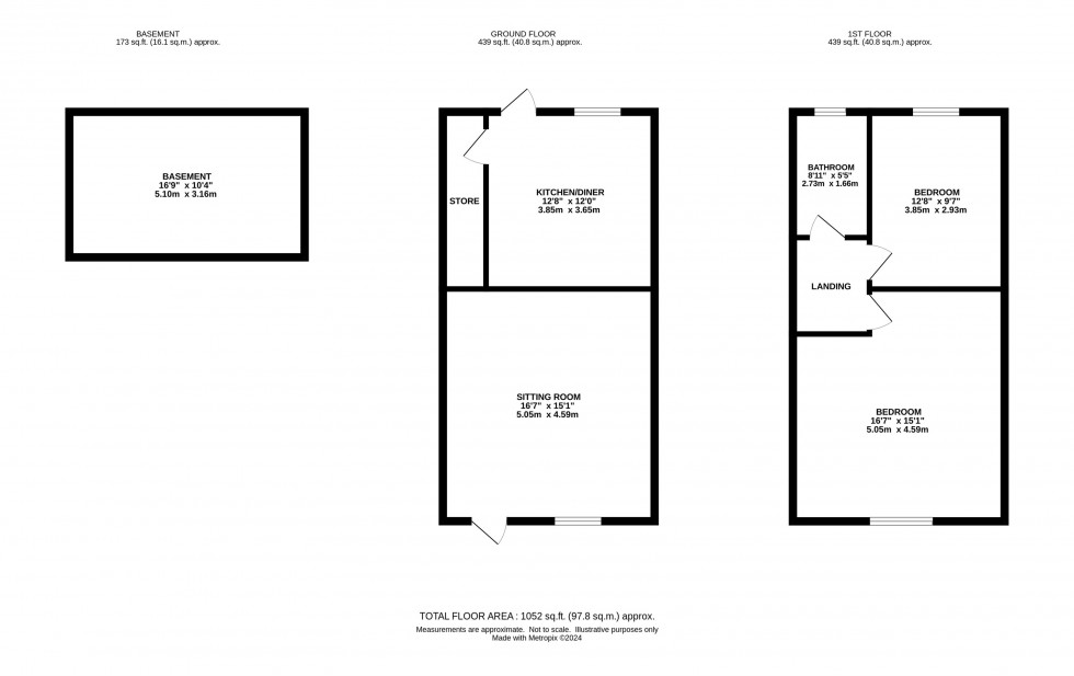 Floorplan for Moor End Road, Mellor