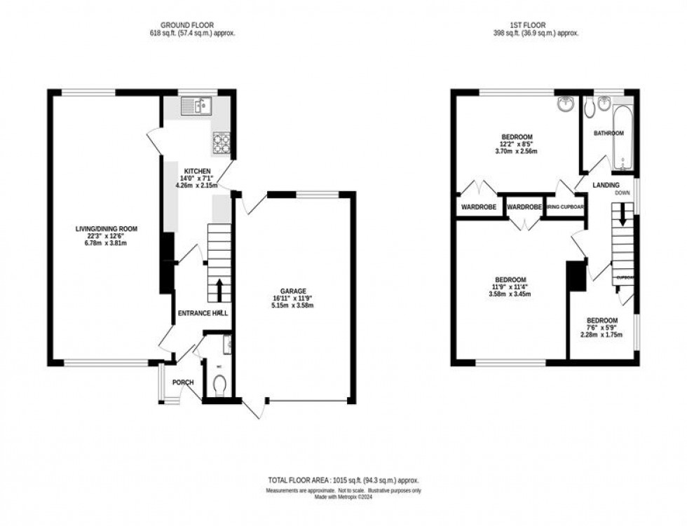 Floorplan for Boothfields, Knutsford