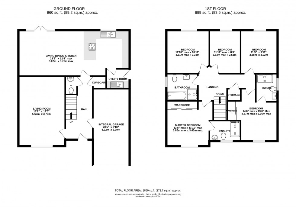 Floorplan for Severn Way, Holmes Chapel