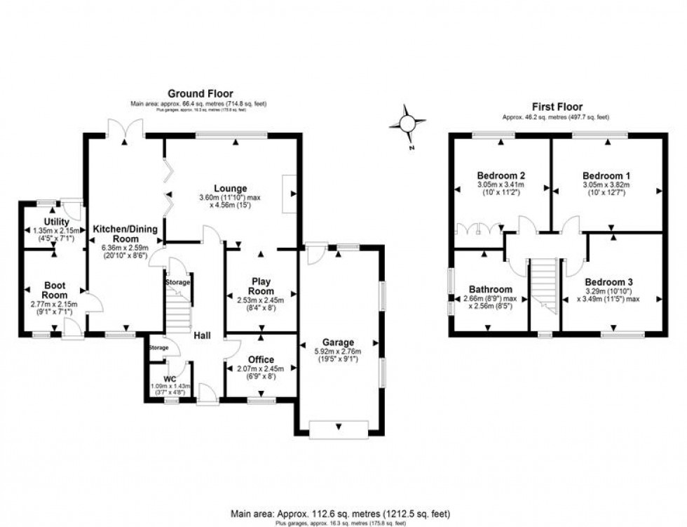 Floorplan for Langdale Way, Frodsham