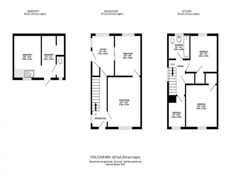 Floorplan for Williamson Crescent, Whaley Bridge, High Peak