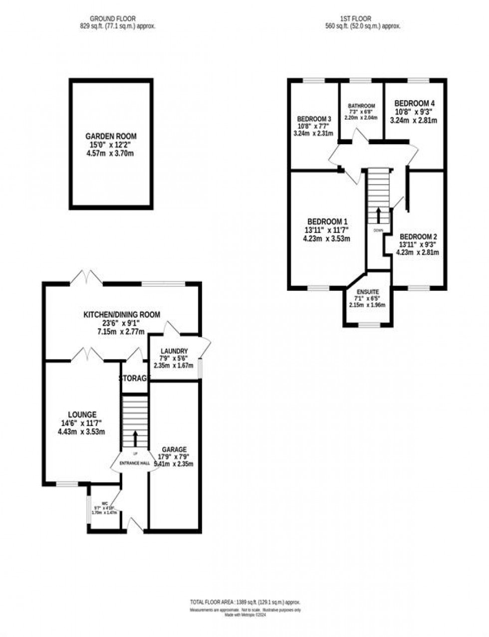 Floorplan for Waterways Avenue, Macclesfield