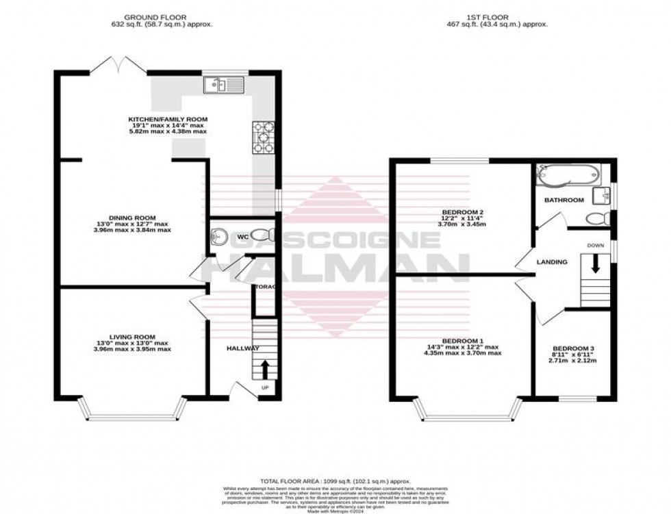 Floorplan for Leyland Avenue, Gatley, Stockport
