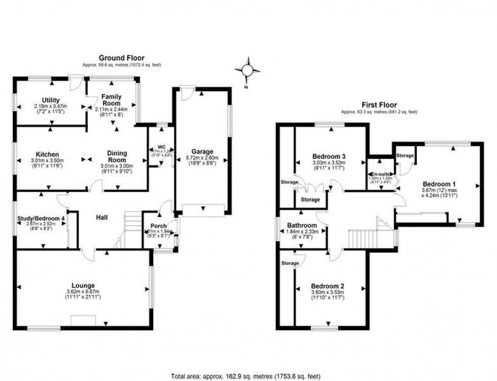 Floorplan for Matterdale Close, Frodsham