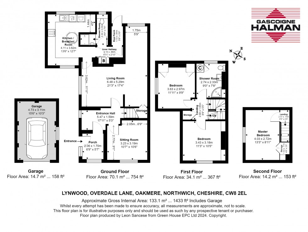 Floorplan for Overdale Lane, Oakmere