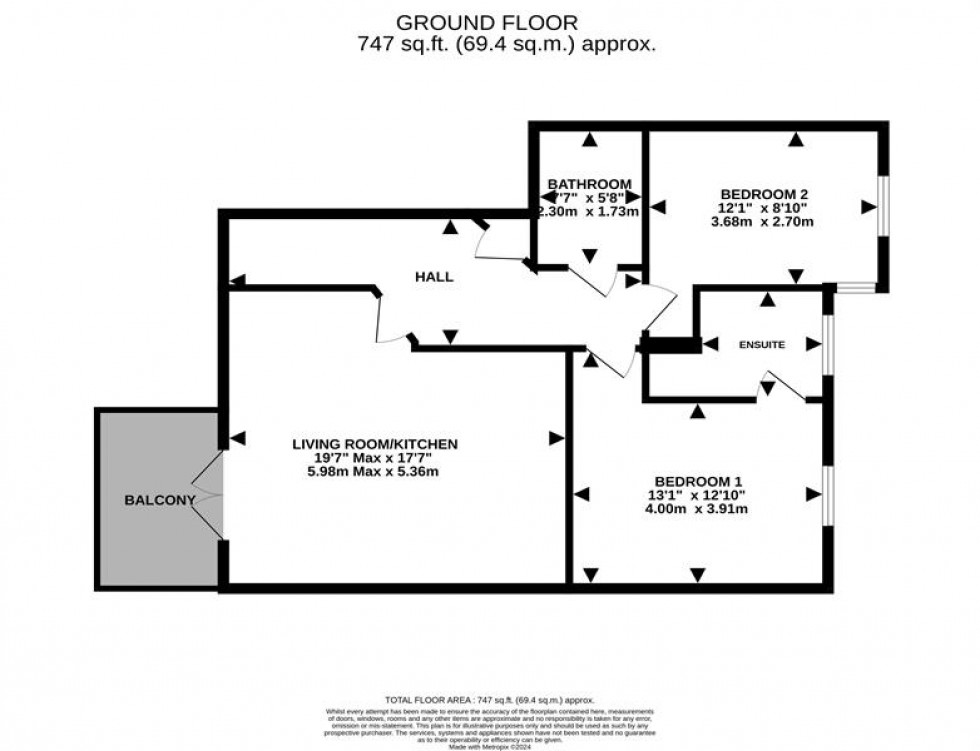 Floorplan for Mere Rise, Arbour Walk, Helsby, Frodsham