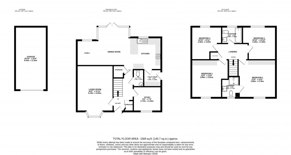 Floorplan for Primrose Way, Wilmslow