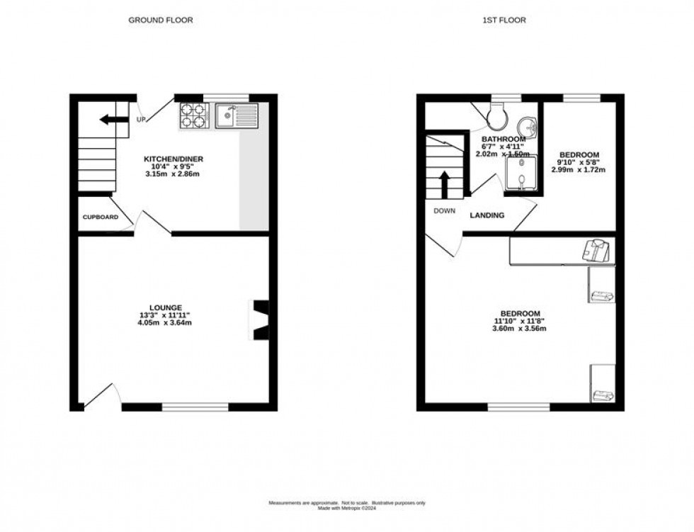 Floorplan for George Street, Whaley Bridge, High Peak