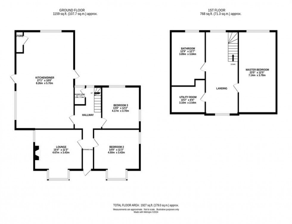 Floorplan for Hollins View, Bosley