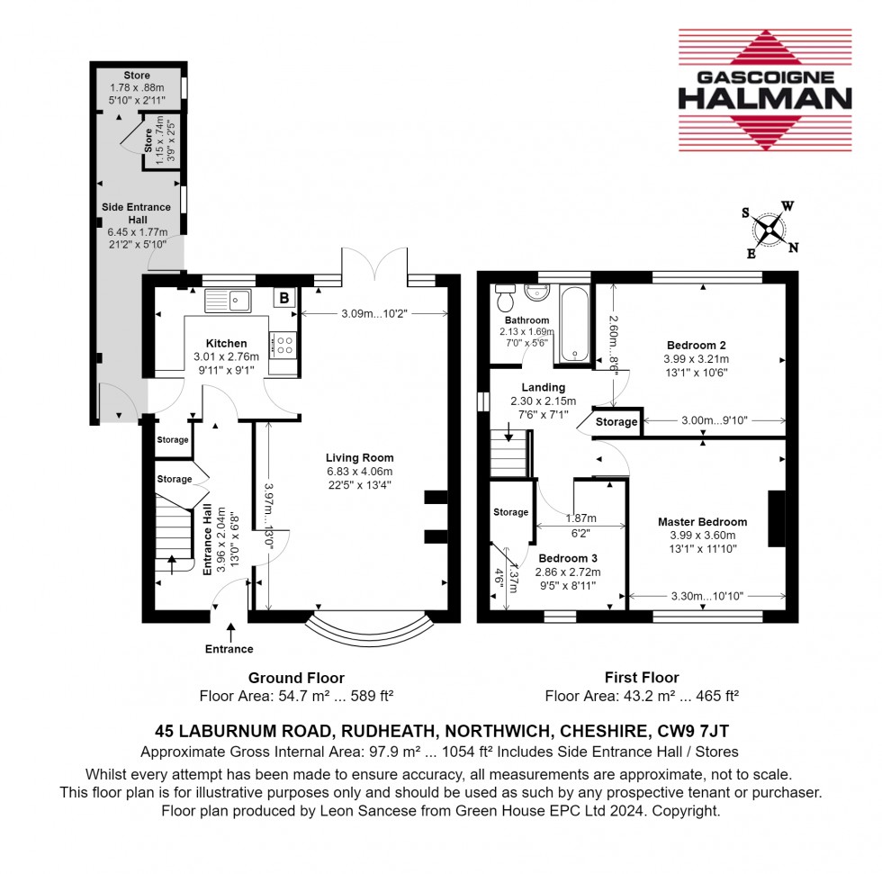 Floorplan for Laburnum Road, Rudheath
