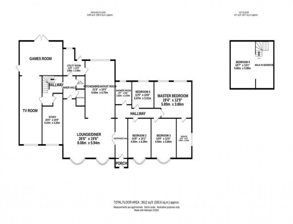 Floorplan for Congleton Road, Gawsworth